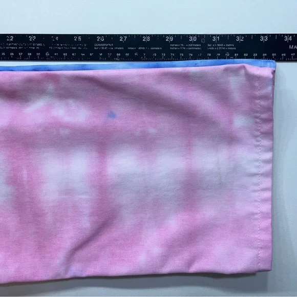 Dickies Tie Dyed Painter Pants Mens Size 34x34 Pink Blue Denim Carpenter